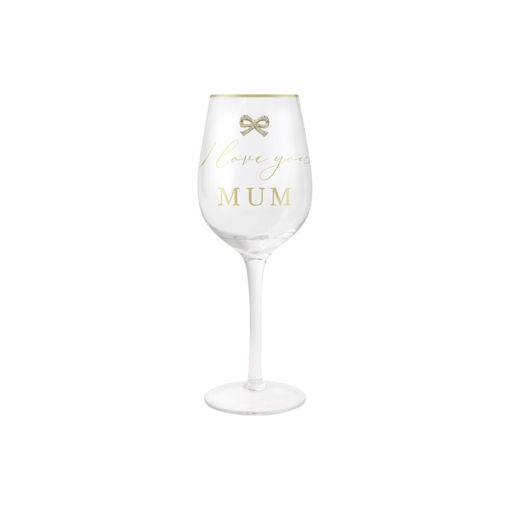 Picture of I LOVE YOU MUM WINE GLASS